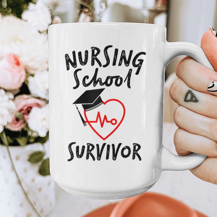 Nursing School Survivor Women Graduation RN Gift Shirt Graphic Print Coffee Mug
