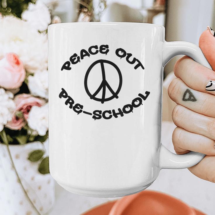 Peace Out PreschoolShirt For School Graduation Graphic Print Coffee Mug