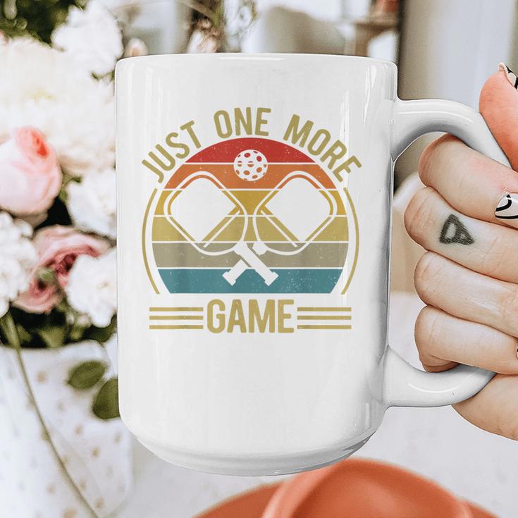 Pickleball-Shirt Just One More Game Dad Mom Women Men Graphic Print Coffee Mug