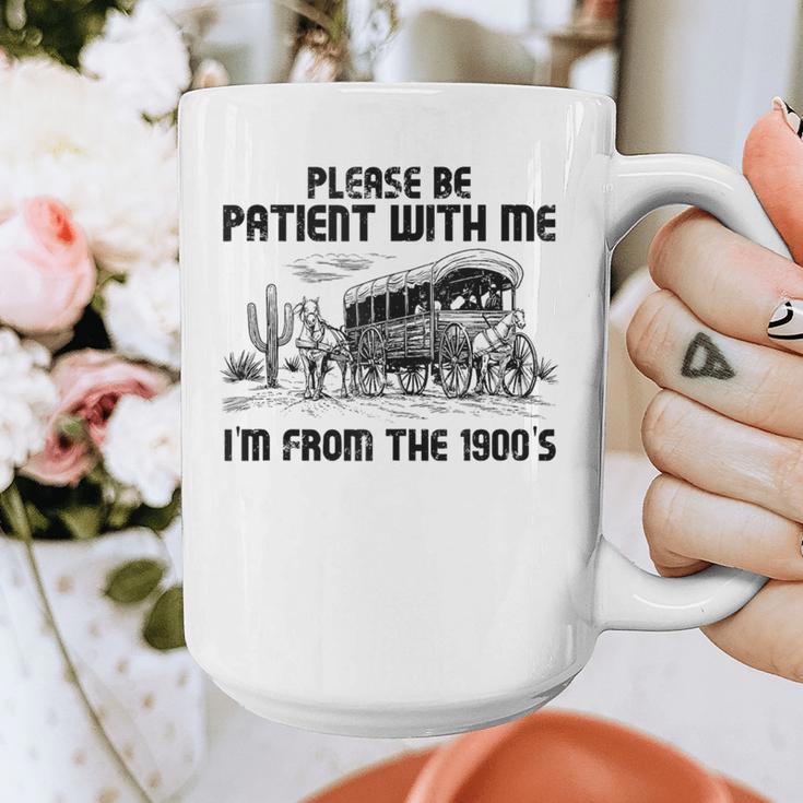 Please Patience I'm From The 1900s Vintage Western Graphic Print Coffee Mug