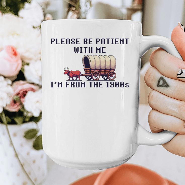 PLEASE BE PATIENT WITH ME I'M FROM THE 1900s 90s Meme Premium Graphic Print Coffee Mug