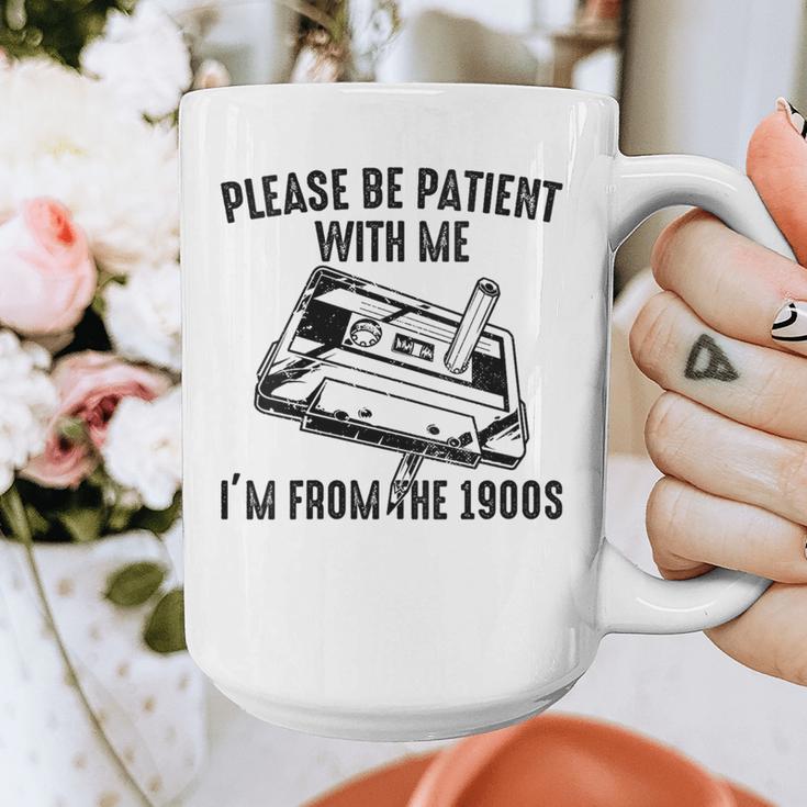 Please Be Patient With Me I'm From The 1900s Cassette Pencil Graphic Print Coffee Mug