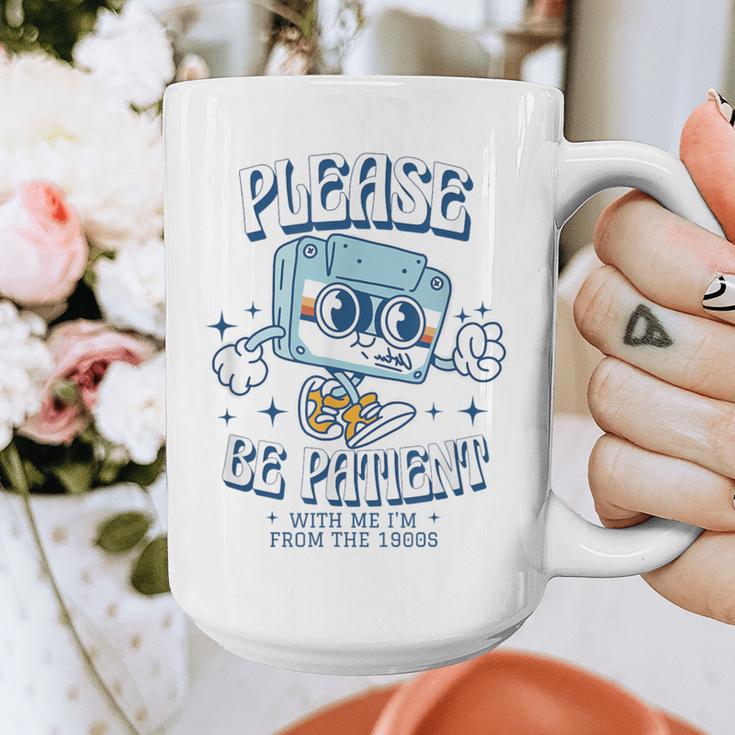 Please Be Patient With Me I'm From The 1900s Cassette Retro Graphic Print Coffee Mug