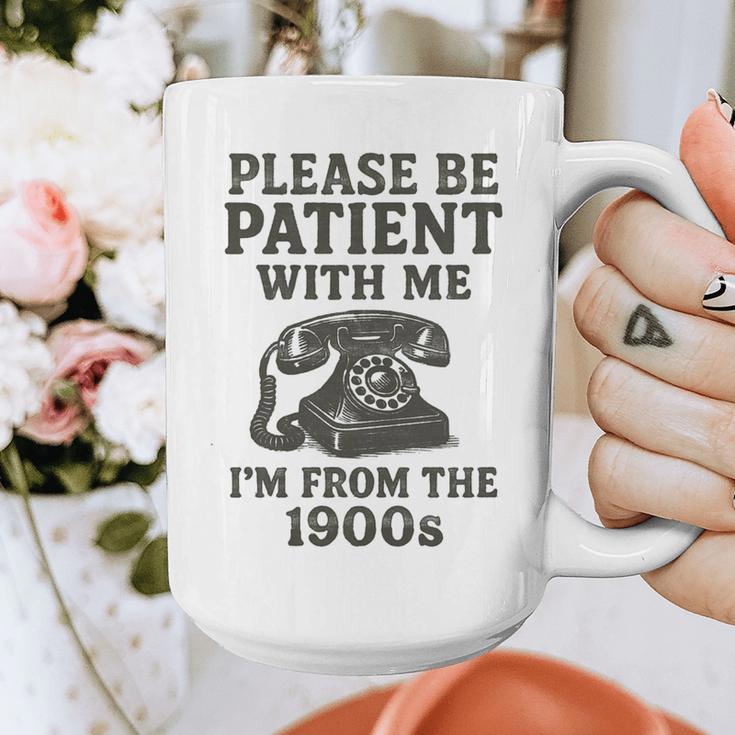 Please Be Patient With Me I'm From The 1900s Funny Premium Tri-Blend Graphic Print Coffee Mug