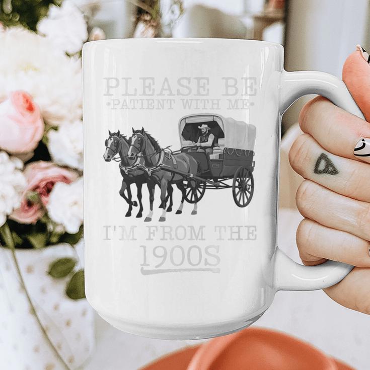 Please Be Patient With Me I'm From The 1900s Humorous Saying Premium Tri-Blend Graphic Print Coffee Mug