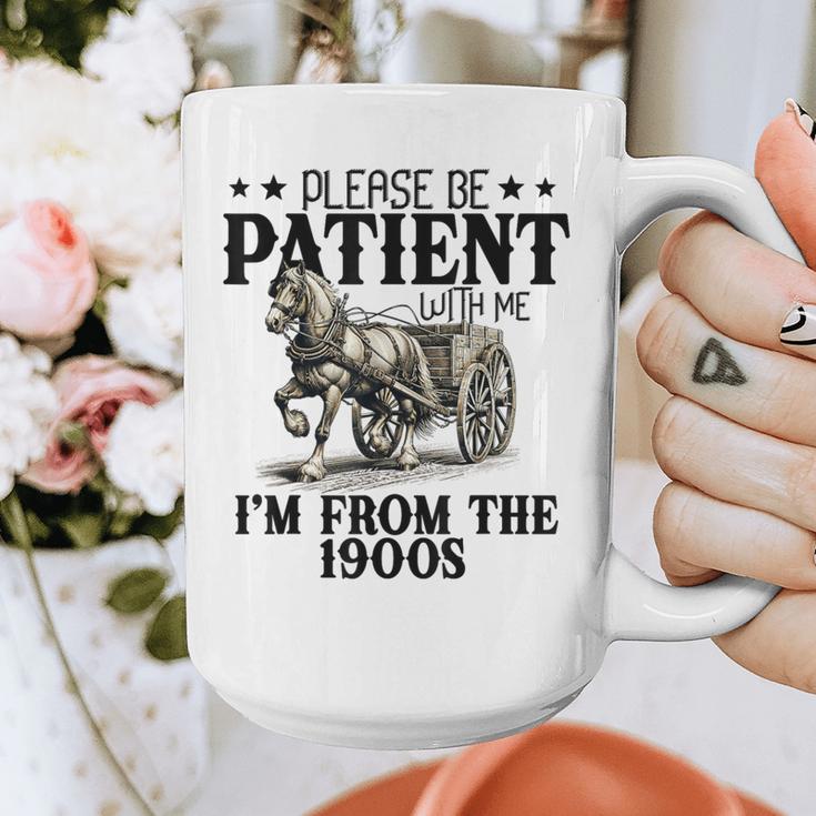 Please Patient I'm From The 1900s Quote Vintage Horse Graphic Print Coffee Mug Please Patient I'm From The 1900s Quote Vintage Horse Graphic Print Coffee Mug