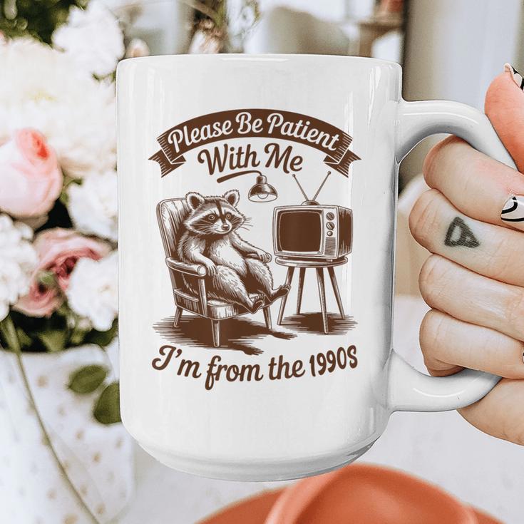 Please Be Patient With Me I'm From The 1900s Raccoon Vintage Graphic Print Coffee Mug