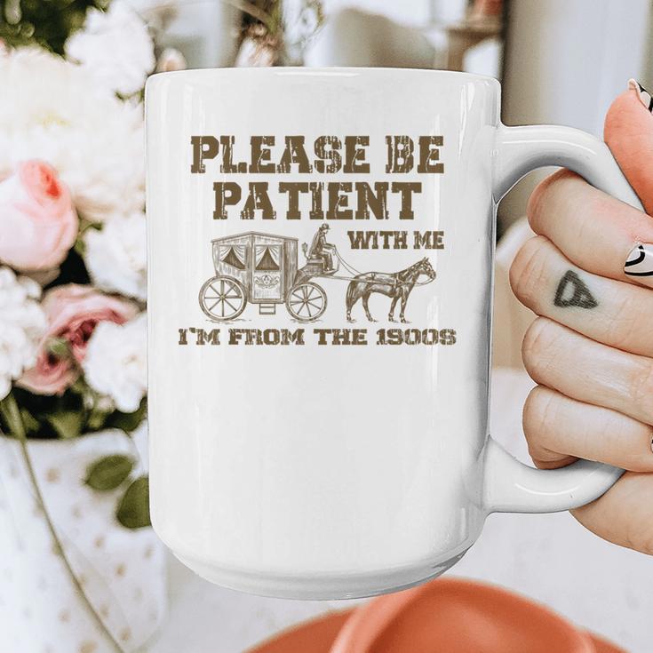 Please Be Patient With Me I'm From The 1900s Retro Horse Graphic Print Coffee Mug Please Be Patient With Me I'm From The 1900s Retro Horse Graphic Print Coffee Mug
