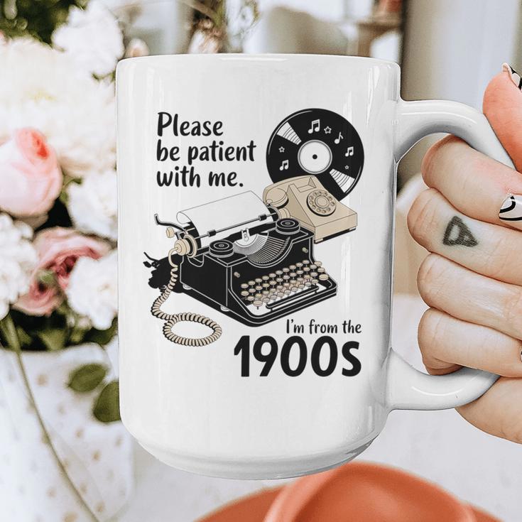 Please Be Patient I'm From The 1900s Sarcastic Joke Premium Tri-Blend Graphic Print Coffee Mug