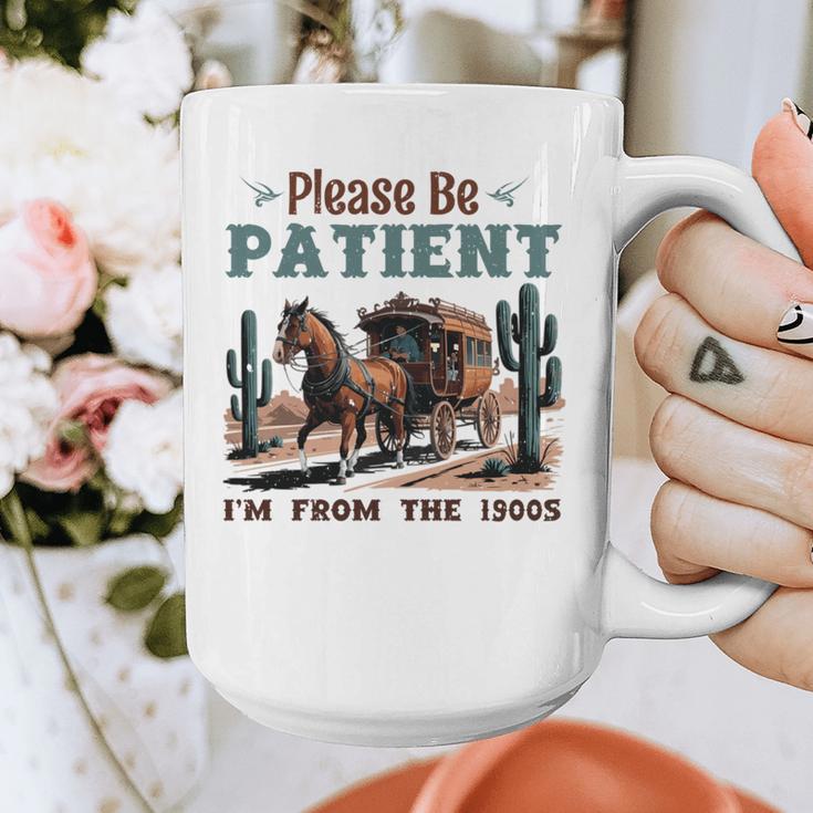 Please Be Patient I'm From The 1900s Stagecoach Western Vint Graphic Print Coffee Mug
