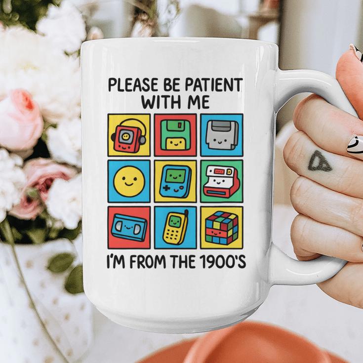 Please Be Patient With Me I'm From The 1900s Vintage 90s Graphic Print Coffee Mug