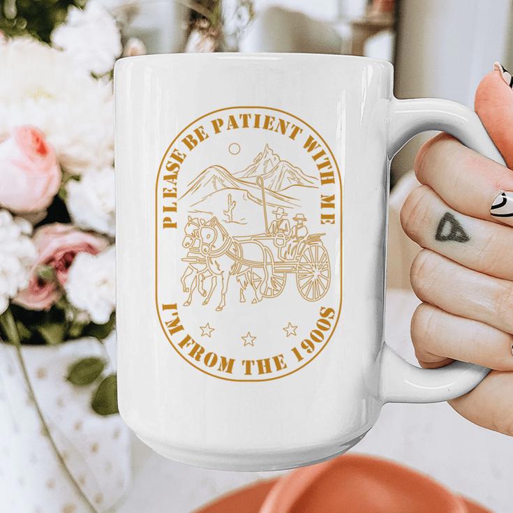 Please Be Patient I'm From The 1900s Vintage Country Gag Tee Premium Tri-Blend Graphic Print Coffee Mug