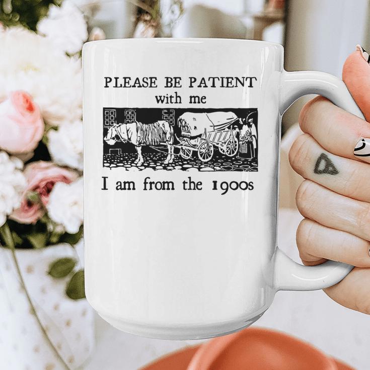 Please Be Patient With Me I'm From The 1900s Vintage Drowing Graphic Print Coffee Mug