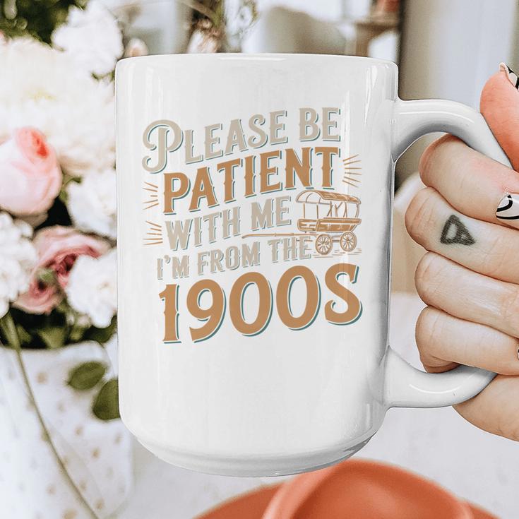 Please Be Patient With Me I'm From The 1900s Vintage Quote Graphic Print Coffee Mug