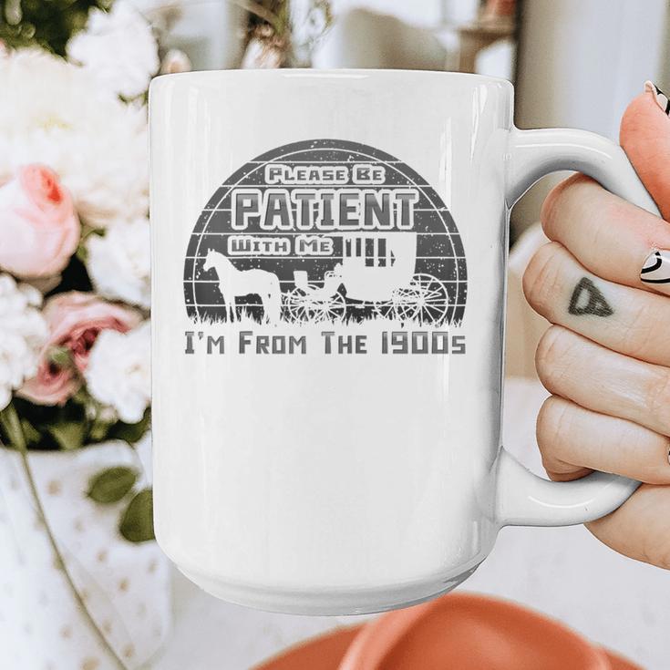 Please Be Patient With Me I'm From The 1900s Vintage Retro Raglan Baseball Tee Graphic Print Coffee Mug Please Be Patient With Me I'm From The 1900s Vintage Retro Raglan Baseball Tee Graphic Print Coffee Mug