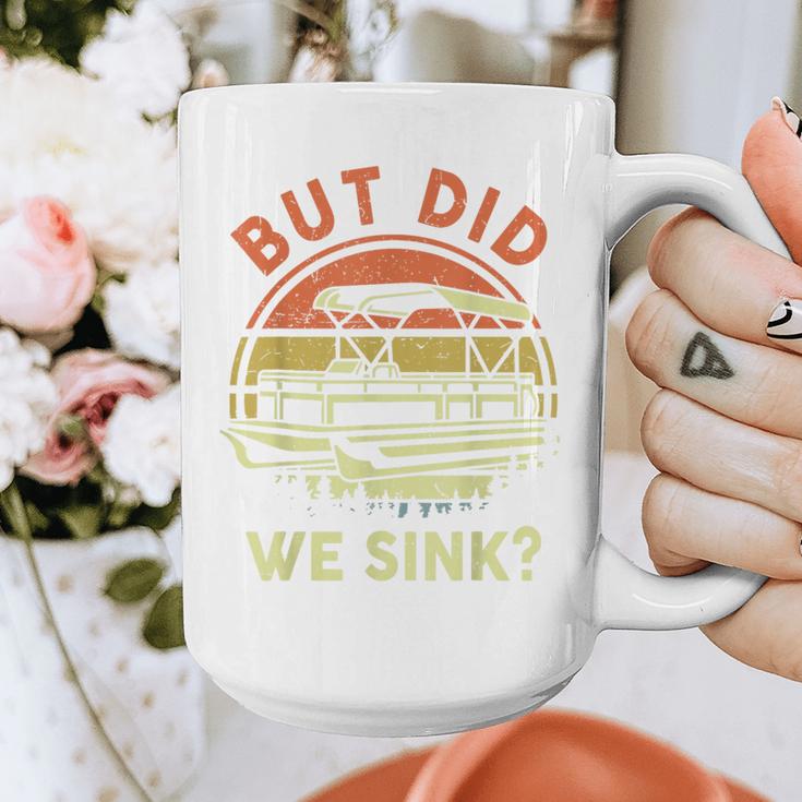 Pontoon Boat Captain But Did We Sink Dad Papa Men Graphic Print Coffee Mug