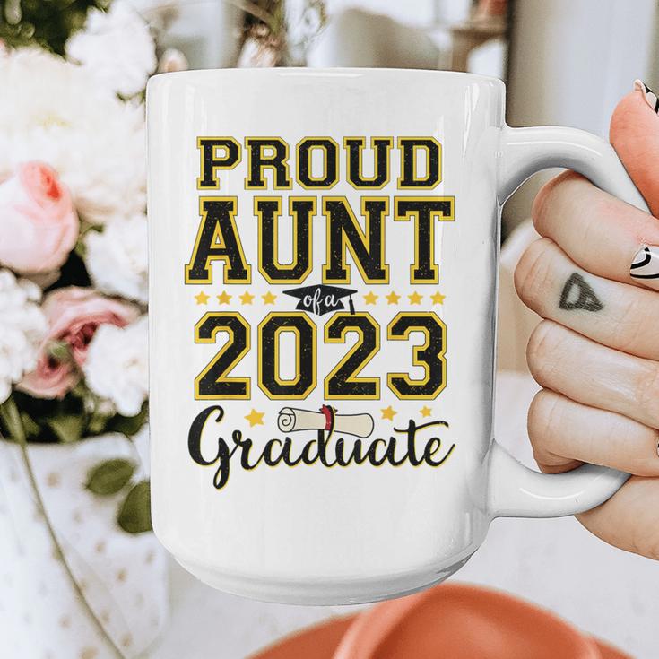 Proud Aunt Of A 2023 Graduate Family Matching Graduation Graphic Print Coffee Mug