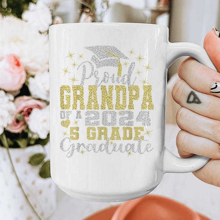 Proud Grandpa Of 5th Grade Graduate 2024 Family Graduation Graphic Print Coffee Mug