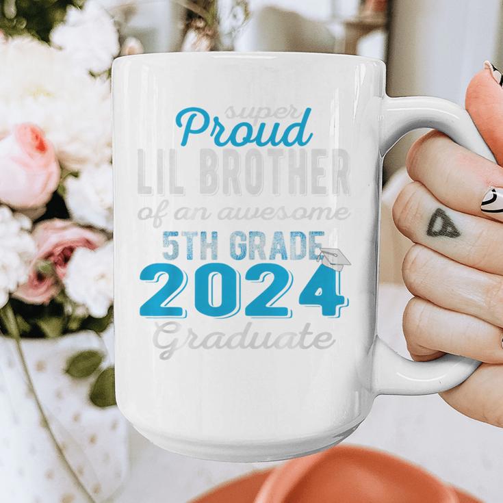 Proud Little Brother Of 5th Grade Graduate 2024 Graduation Premium Graphic Print Coffee Mug