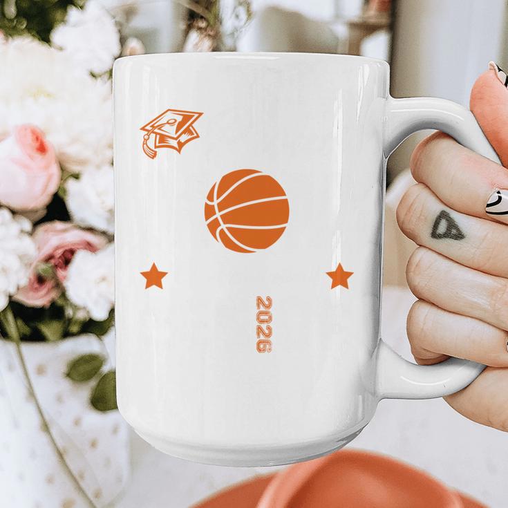 Proud Mom Of a Basketball Senior Class Of 2026 Graduation Graphic Print Coffee Mug