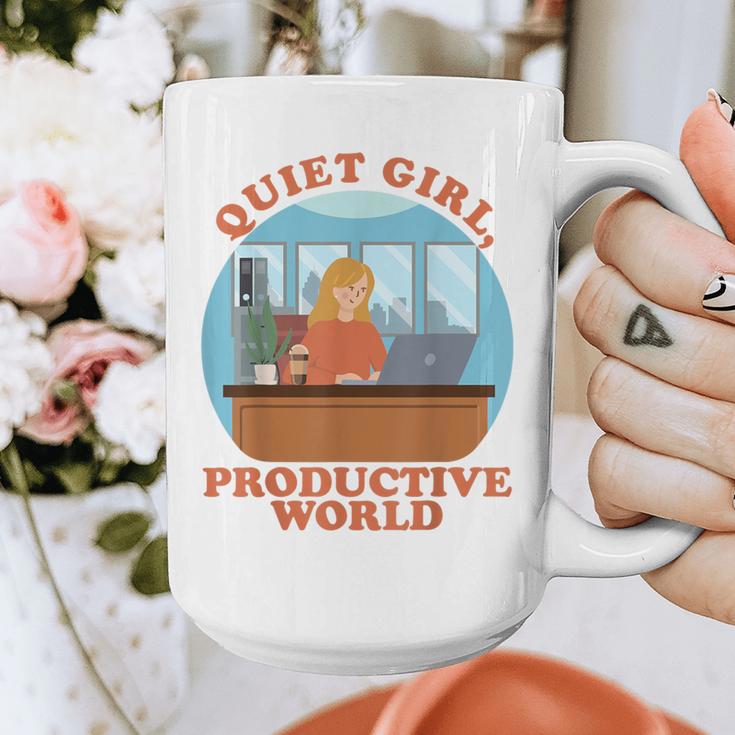 Quiet Girl Productive World Introvert Office Staff Secretary Graphic Print Coffee Mug Quiet Girl Productive World Introvert Office Staff Secretary Graphic Print Coffee Mug