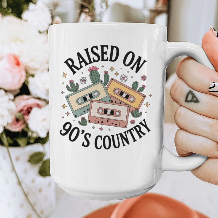 Raised On 90's Country Music Lover Nostalgia Retro Vibe Premium Tri-Blend Graphic Print Coffee Mug