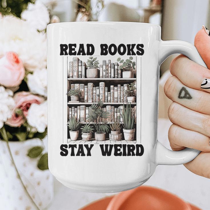 Read Books Stay Weird Book Lover Joke Introvert Reading Premium Graphic Print Coffee Mug