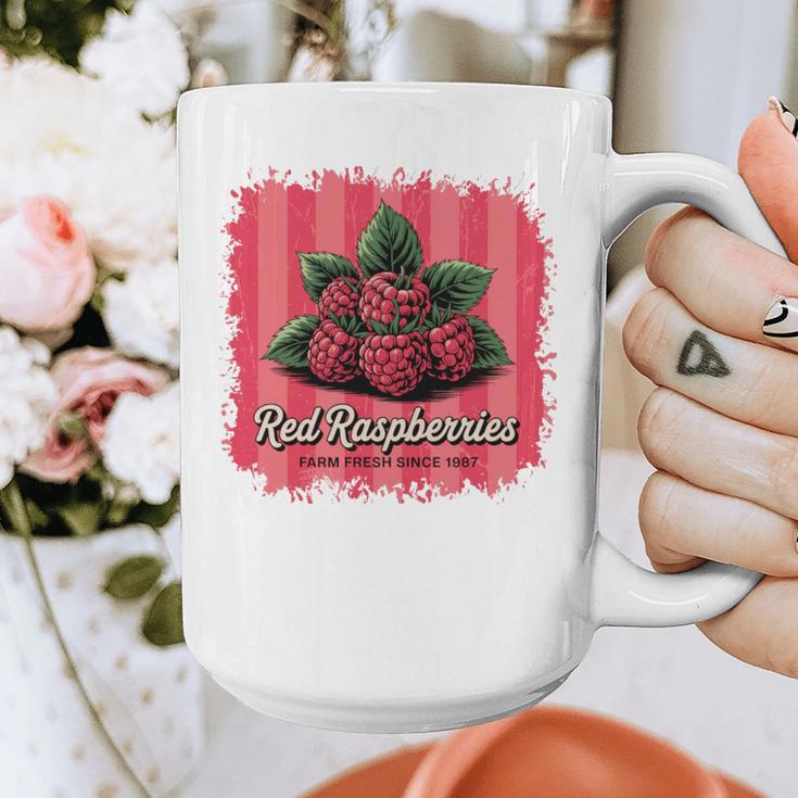 Red Raspberries Farm Fresh Since 1987 Nostalgia Graphic Print Coffee Mug
