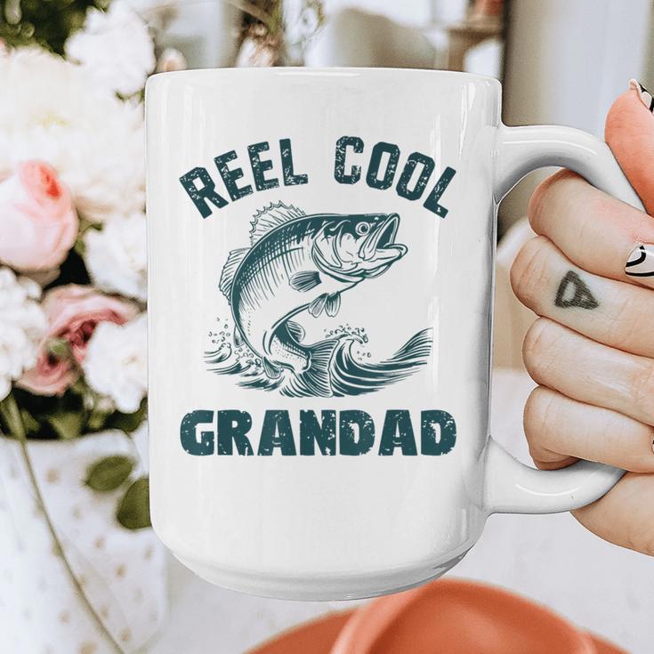 Reel Cool Grandad Fishing Grandpa Vintage Style Graphic Print Coffee Mug
