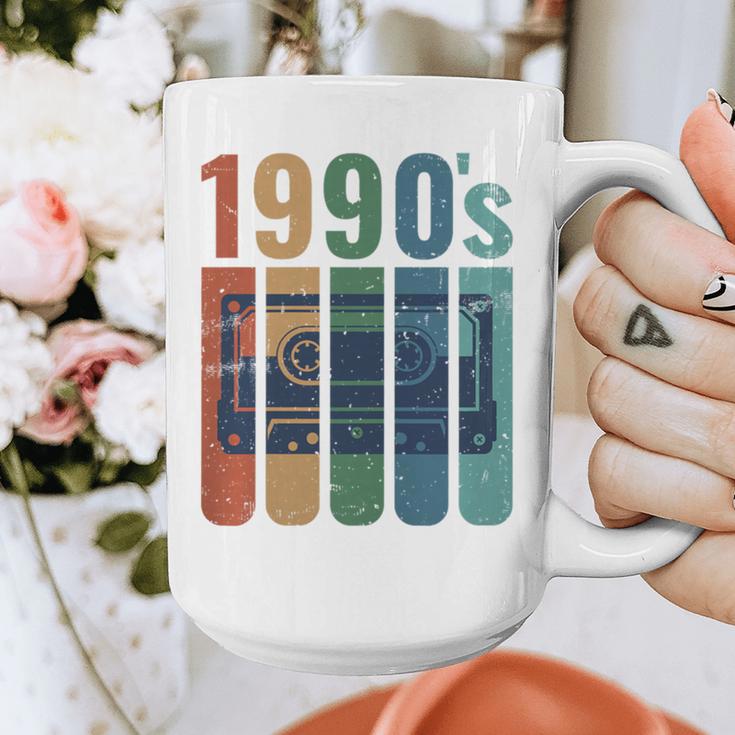 Retro Nineties Style Audio Tape Nostalgia Year 1990 Premium Tri-Blend Graphic Print Coffee Mug