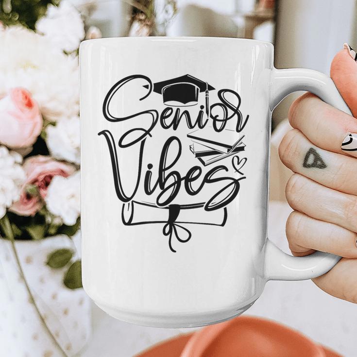 That Says Senior Vibes Graduation Diploma School Spirit Graphic Print Coffee Mug