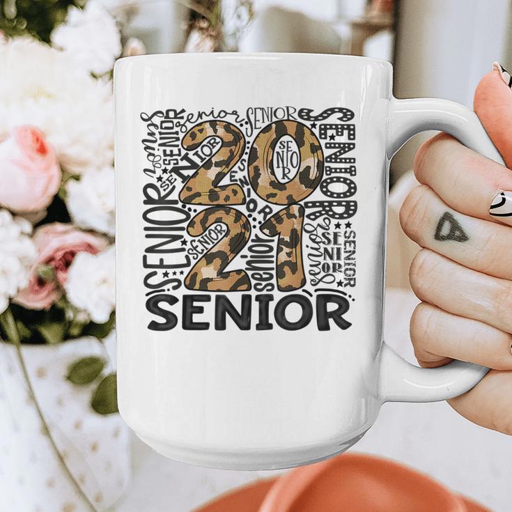 Senior 2021 Grad Class Of 2021 Graduation Leopard Cheetah Graphic Print Coffee Mug