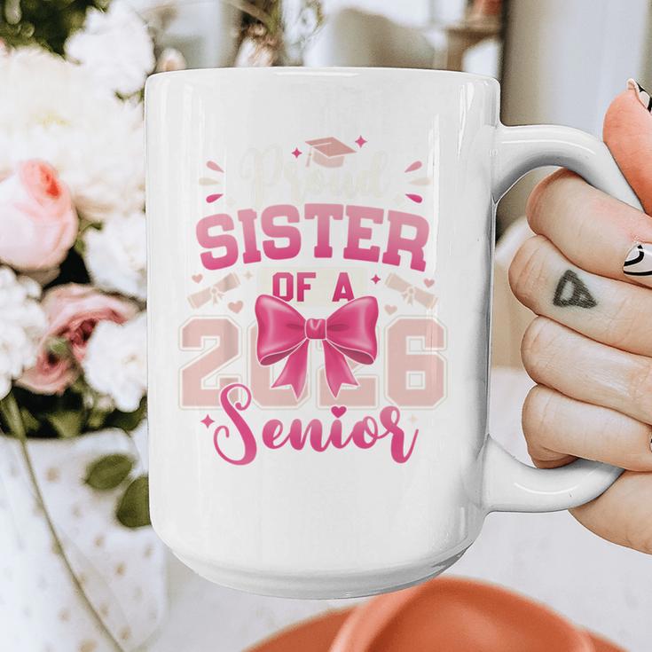 Senior 2026 Class Of 26 Coquette Pink Bow Graduation Sister Graphic Print Coffee Mug