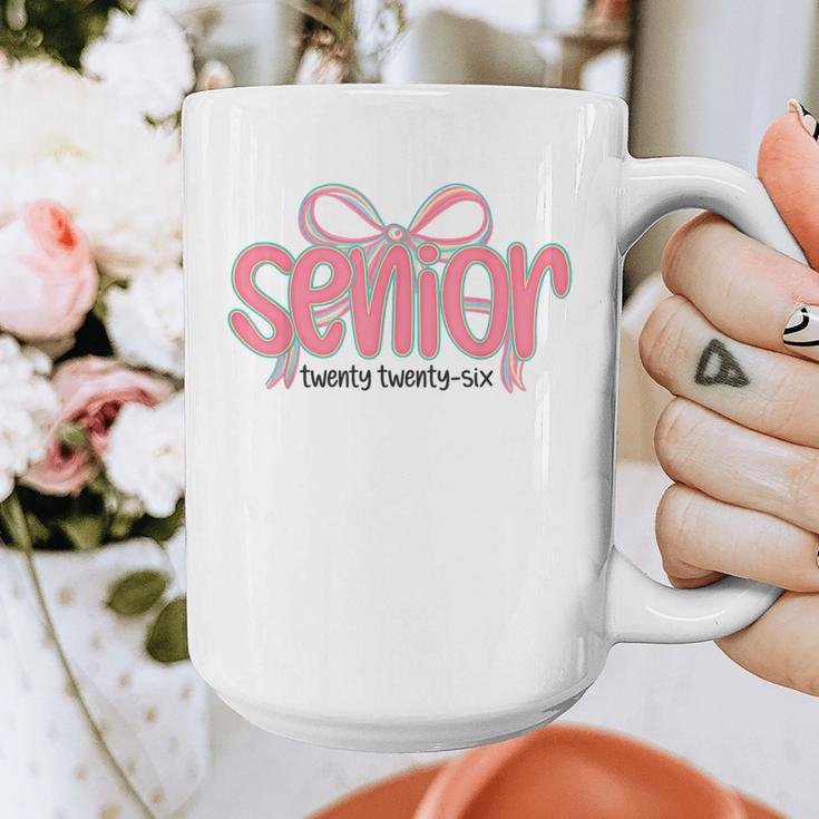 Senior 2026 Coquette Pink Bow Graduation 2026 Class Of 2026 Graphic Print Coffee Mug