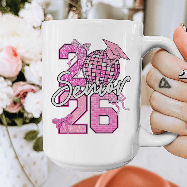 Senior 2026 Graduation Girls Coquette Pink Bow Class Of 2026 Premium Graphic Print Coffee Mug