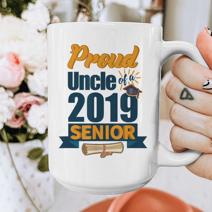Senior Class Of 2019 Tshirt Graduation School Students Uncle Graphic Print Coffee Mug