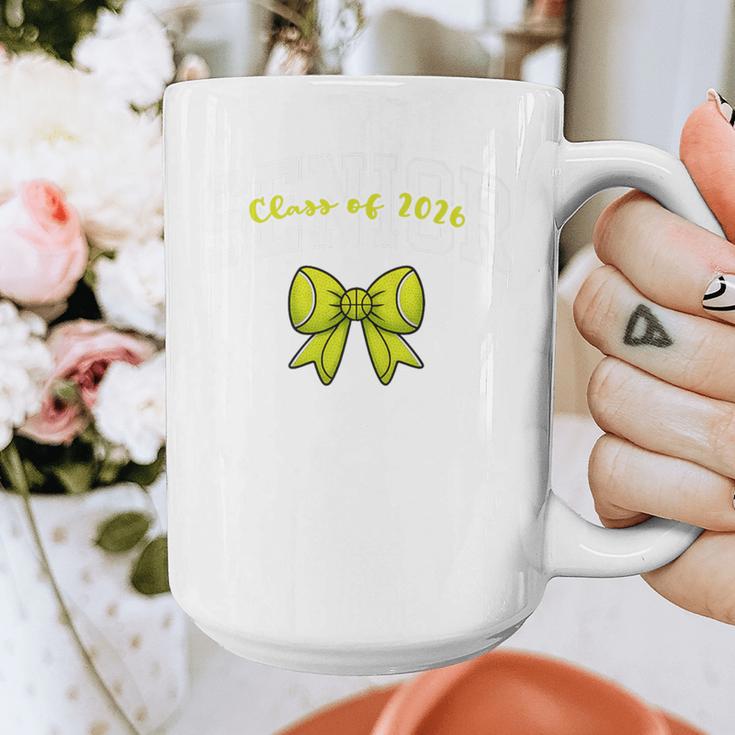 Senior Class Of 2026 Tennis Coquette Bow Graduation Premium Graphic Print Coffee Mug