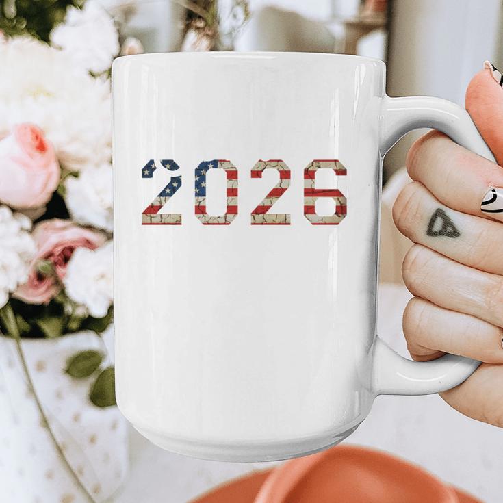 Senior Year 2026 American Flag USA Graduation Class Of 2026 Graphic Print Coffee Mug