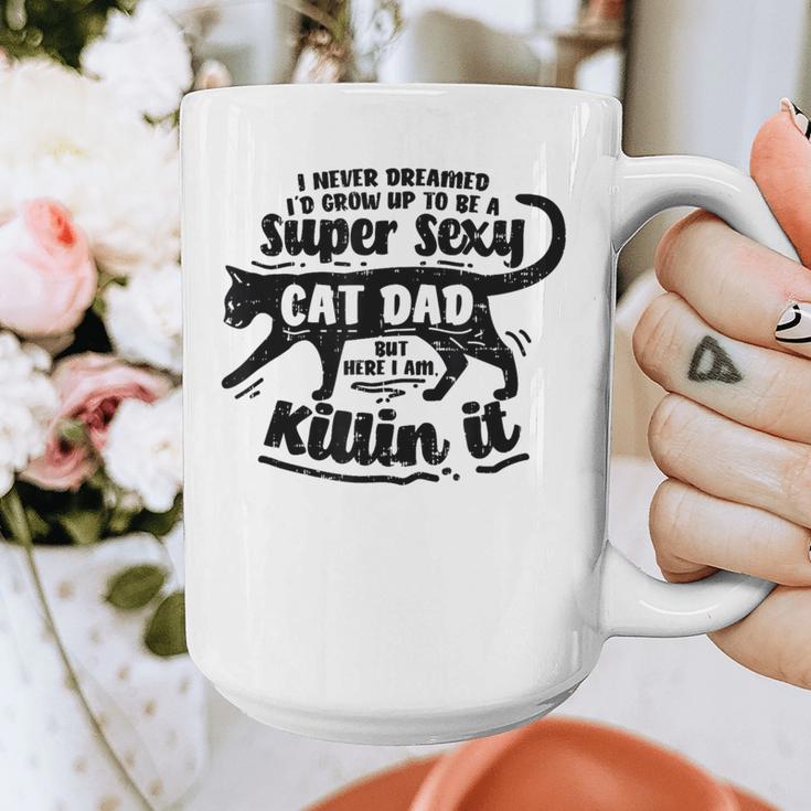 Sexy Cat Dad Father Catfather Kitten Kitty Graphic Print Coffee Mug