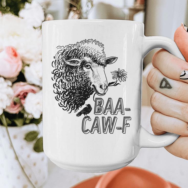 Sheep Baa Crow Caw Back Off Pun Tee For Introverts & Teens Graphic Print Coffee Mug