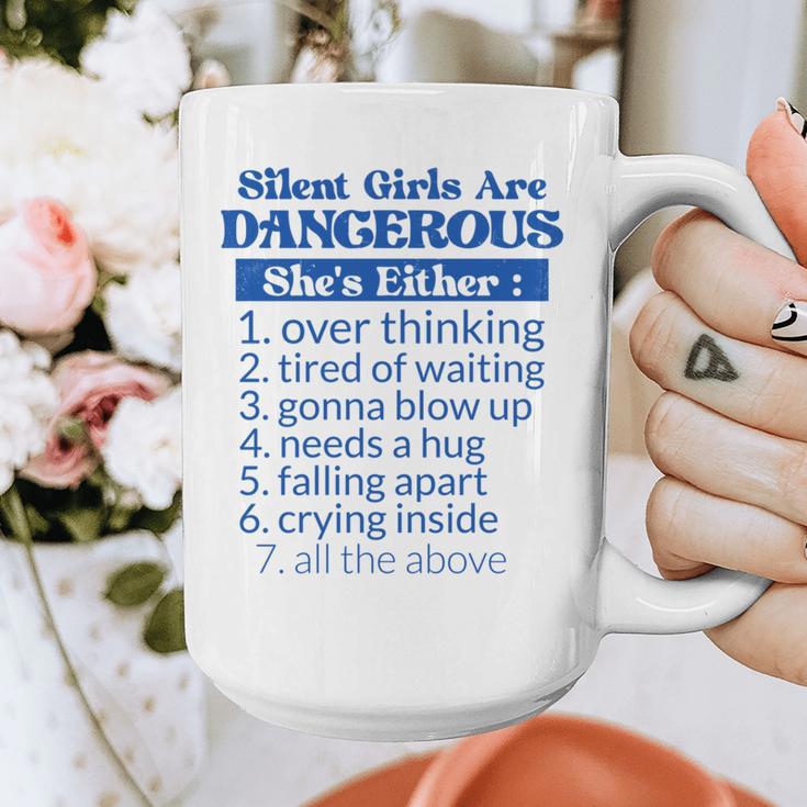 Silent Girls Are DangerousFor Quiet Introvert Girl Graphic Print Coffee Mug