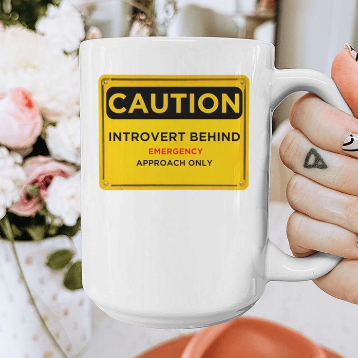 A Simple Yellow Warning Sign For Introvert Graphic Print Coffee Mug A Simple Yellow Warning Sign For Introvert Graphic Print Coffee Mug