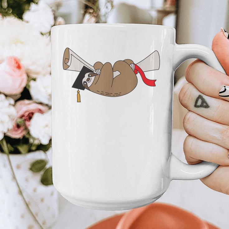 Sloth Graduation Shirt Cute Animal Diploma Grad Graphic Print Coffee Mug