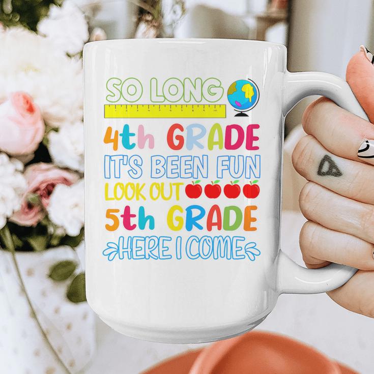 So Long 4th Grade Here I Come Graduation 5th Grade Kids Tee Premium Graphic Print Coffee Mug