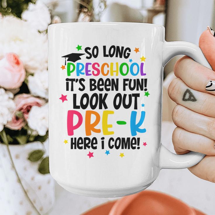 So Long Preschool Pre-K Here I Come Graduation Graphic Print Coffee Mug