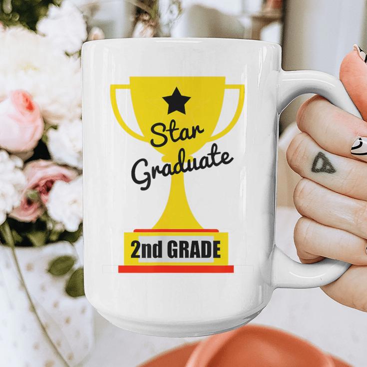 Star Graduate Second Grade Graduation Trophy Cup Graphic Print Coffee Mug