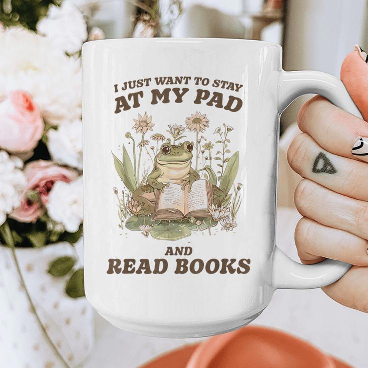 Stay At My Pad And Read Books Frog Introvert Reading Graphic Print Coffee Mug Stay At My Pad And Read Books Frog Introvert Reading Graphic Print Coffee Mug