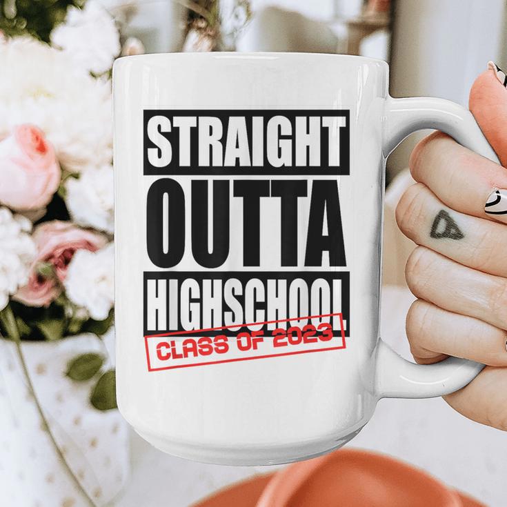 Straight Outta High School Class Of 2023 Graduation Graphic Print Coffee Mug