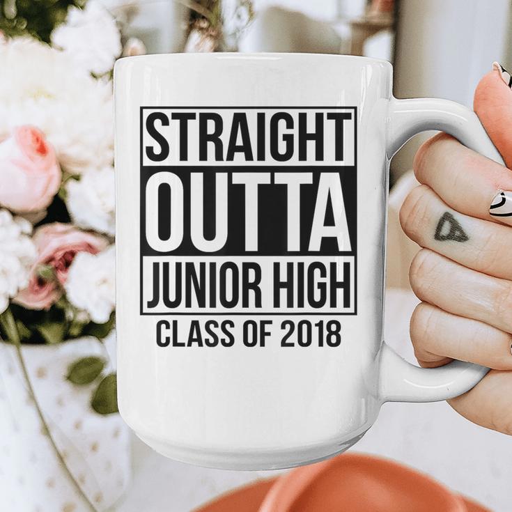 Straight Outta Junior High Graduation Class Of 2018 Graphic Print Coffee Mug