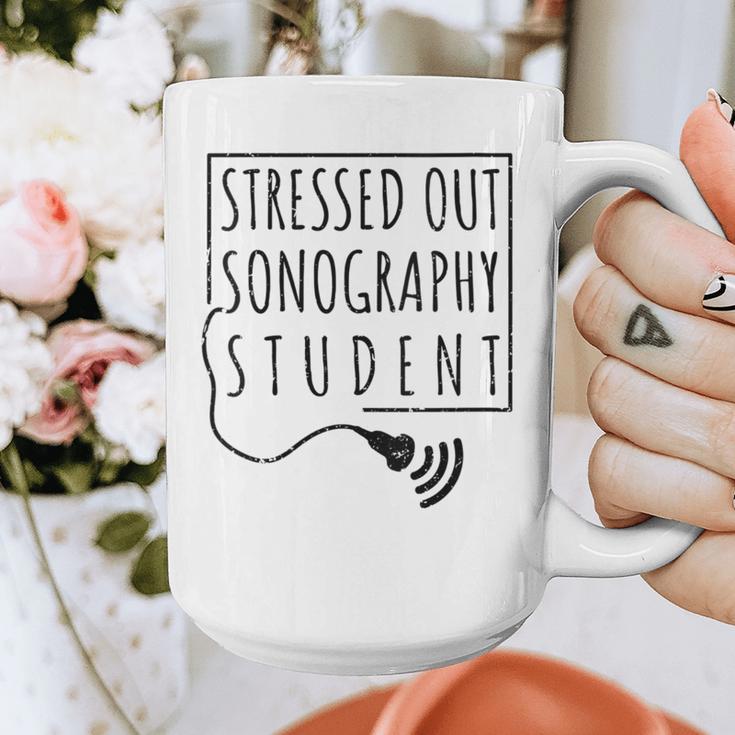 Stressed Sonography Student Ultrasound Tech Graduation Graphic Print Coffee Mug